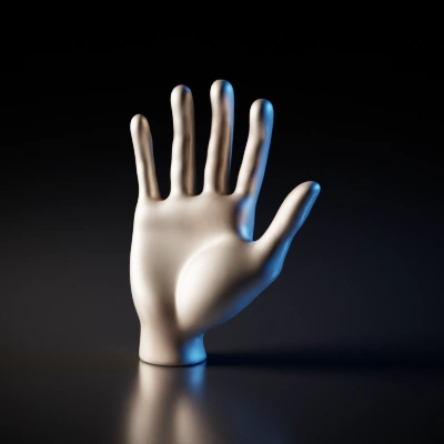 AI Human hand model, 3D render. 3Dモデル | Ranks Jayが作成したリアルなHuman hand ...