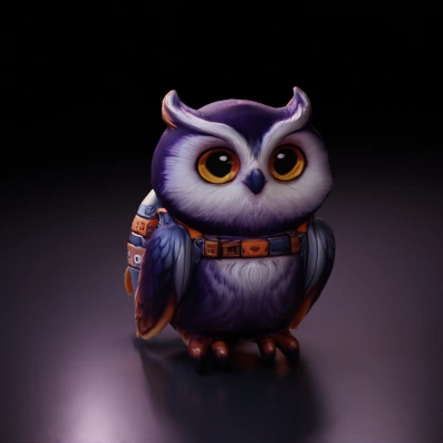 AI Chibi owl with backpack, adventure vibes, fantasy setting. Jetpack ...