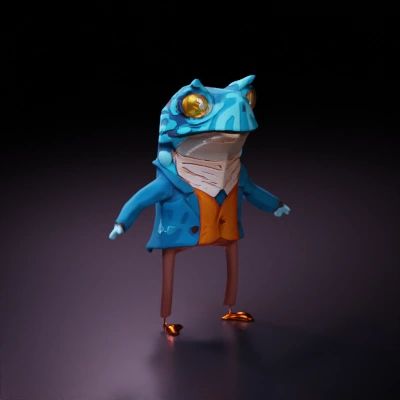 AI Humanoid frog in formal clothing. 3D-Modelle | Realistische Humanoid ...